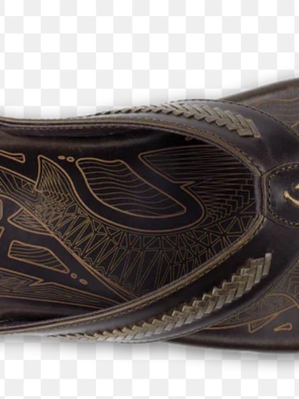 OluKai Men's Black and Brown Leather Flip Flops with Tribal Insole like new - Picture 4 of 4